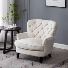 Upholstered Winged Armchair