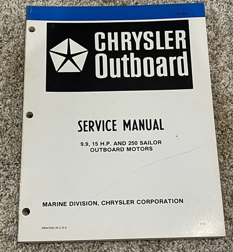 Chrysler outboard service - outboard,
