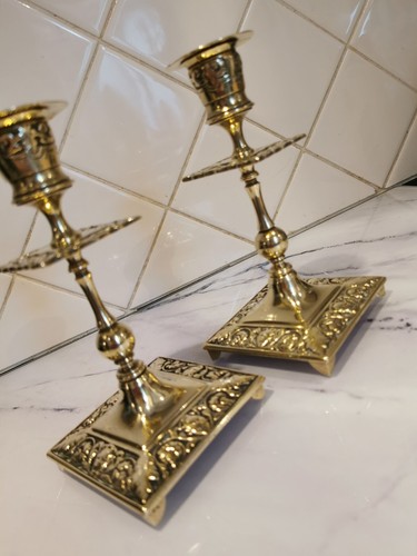 Inch brass candle sticks - 6,