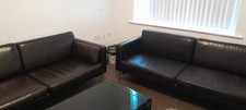 Ikea brown leather sofas - ikea,