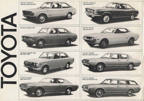 Toyota range 1971 single - 1971, uk