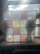 Antique Victorian Leaded Stained Glass Window Panel: 1800s. NLS6