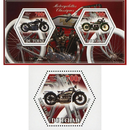 Classic motorcycle bmw stamp - motorcycle,