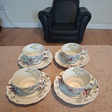 Booths England Chinese Tree England Set of 4 Cups and Saucers #1