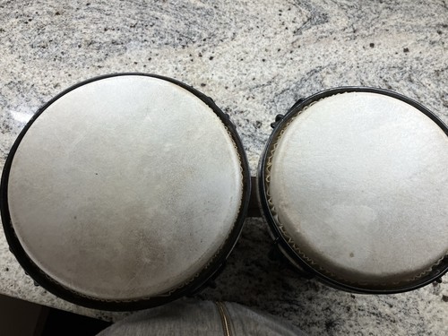 Bongo drums natural wood - drums,
