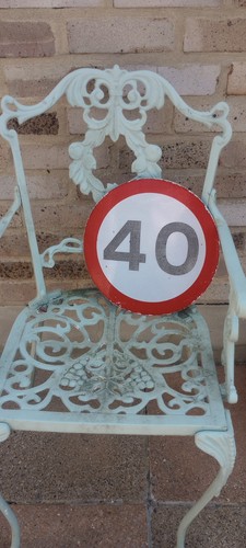 Genuine retired road sign 40 - genuine,