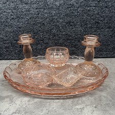 Vintage Pink Glass Dressing
