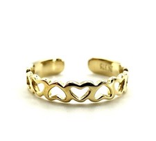 9ct Gold Heart Toe Ring Love