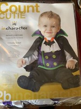 Incharacter Count Cutie Vampire Dracula Infant Baby Halloween Costume . 0-6 Mon
