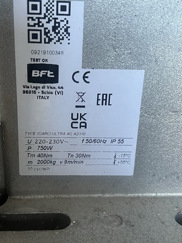 Bft icaro ultra - ac, gate
