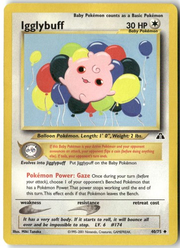 Igglybuff uncommon neo - igglybuff,