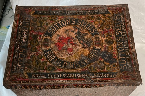 Vintage sutton seeds tin - seeds,