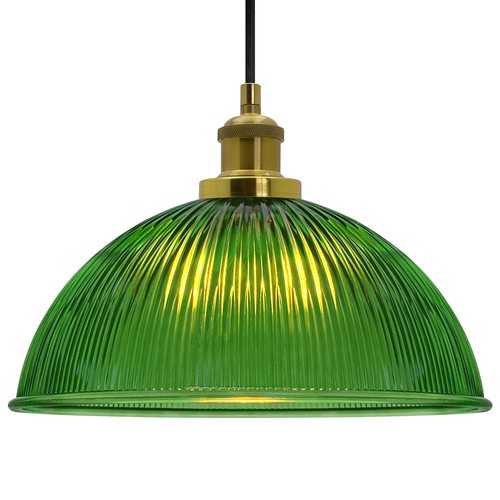Vintage retro green ribbed - green,