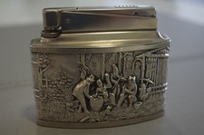 VINTAGE  BUTLER DORGENTO  KW?  SILVER JACKET? GAS TABLE   LIGHTER.