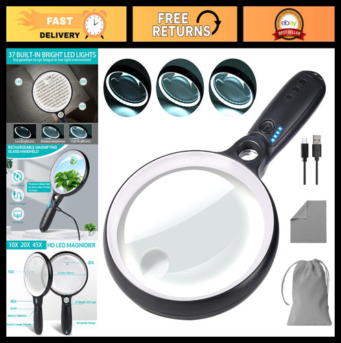 Large led magnifying glass - large, 10x