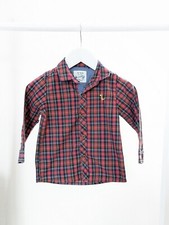 Next Baby Boys 12-18 Months Red Blue Check Shirt Top Long Sleeve Clothes Smart