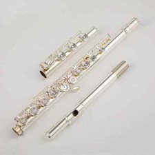 Pearl Flute 795 Silver Plated Flute French Button Split E Mechanism 17 Hole Open