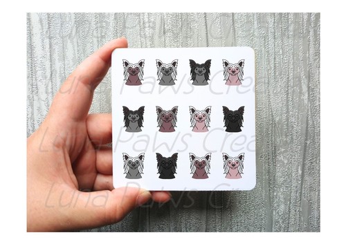 Chinese crested dog - chinese, coaster