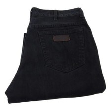 Wrangler Texas Jeans Regular Black Straight Waist 37 Leg 32 W37 L32 (Q2436)