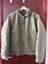 Original Authentic Vintage 1940s USN N-1 Deck Jacket Size 38 Talon Zip