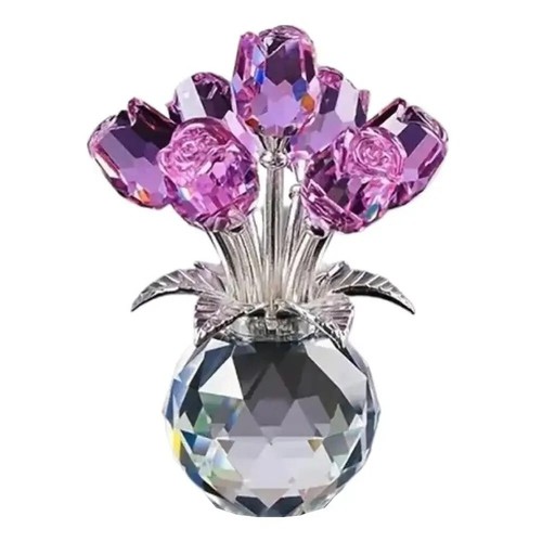 Crystal rose ornament - ornament, 3d