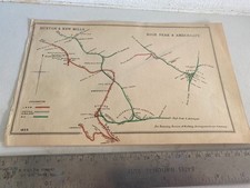 BUXTON NEW MILLS MILLERS DA HIGH PEAK AMBERGATE WHALEY CROMFORD RAILWAY MAP 1893