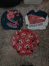Boys primark 4-5 years Christmas marvel spiderman jumper & 3-4 x2 pyjama top