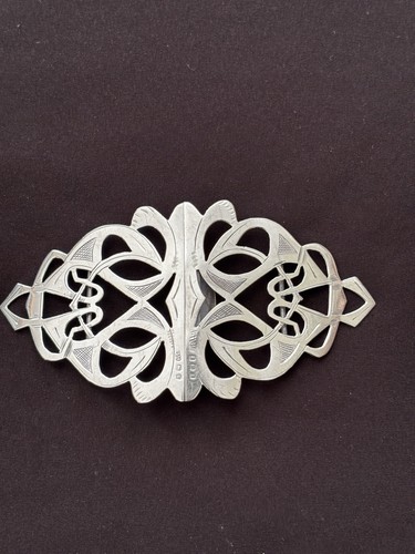Art nouveau silver nurses belt - art,