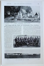 1898 PRINT DUKE OF EDINBURGHS OWN ARTILLERY CAMP CLIFF END RATIONS OFFICERS CORP