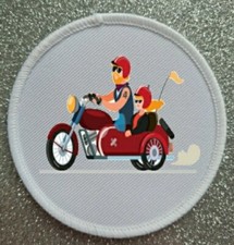 3" Sidecar Iron / Sew On Sublimation Patch Badge Retro Motor Automobile 