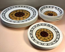 Broadhurst Ironstone Vintage 70s Tashkent Hand Painted Dinner Set Plates
