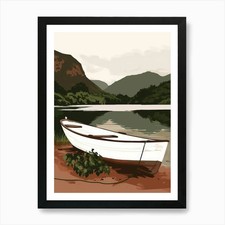 Boat On A Lake 3 Art Print