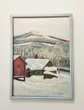 Vintage swedish winter scene - vintage,