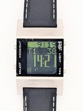 Rare DIESEL DZ-7044 Black Digital Stainless Steel Watch. Exc Cond. Box & Manual.