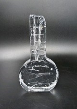 Small, Abstract 'Solifleur' Clear Glass Bud/Stem Vase, Vintage 11.25cm Tall