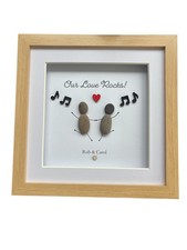 Personalised Love Pebble Art Picture Frame Gift Wall Art