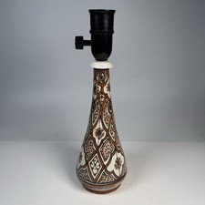 Beautiful Safi Pottery Lamp Base Early To Mid 20th Century With Bakelite Holder.