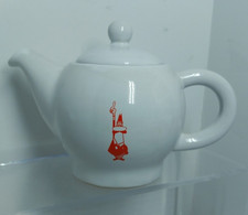 Bialetti Chicca Moka 3 cup Espresso Ceramic Coffee Pot - White Italian tea pot