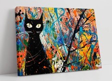 CUTE BLACK CAT JACKSON POLLOCK
