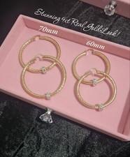 Chunky Gold Hoops 9ct Gold GF
