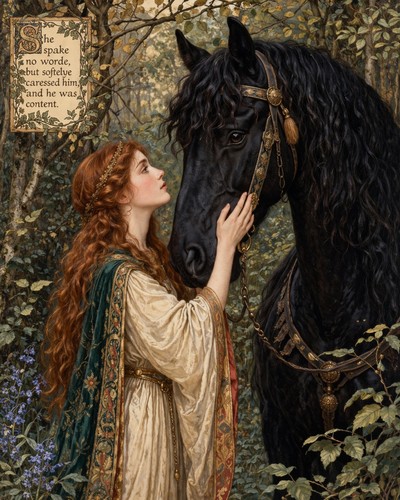 Pre raphaelite lady - , with