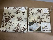 Vintage 1970s HORROCKSES PERCALE PAIR OF PILLOW CASES & MATCHING FLAT SHEET