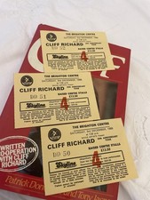 3 Pristine Cliff Richard 1988 Brighton Concert Tickets – 30th Anniversary Tour
