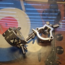 2 x Half Coupler O-Clamp Truss Goalpost DJ Stage Lighting 32-35mm 75kg Aluminium