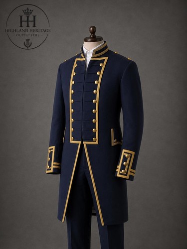 Men navy blue military - blue,