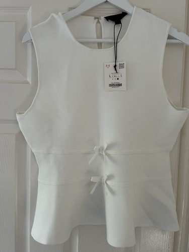 Zara peplum bow top sleeveless - bow,