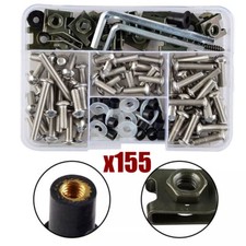 155x CNC Aluminum Fairing Bolts Kit For Kawasaki ZX6 ZX6R ZX6RR ZX7R ZX7RR ZX9R