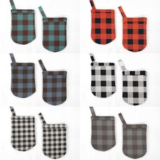 Buffalo check plaid oven mitts - plaid,