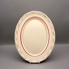 MYOTT, SON & CO. 12.5” OVAL PLATTER 2628F RED GREY VINTAGE SERVING PLATE DISH A1