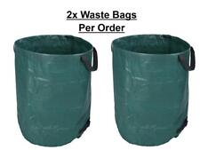 2 x Large Garden Waste Bag Heavy Duty with Handles 270L Max 20kg Reusable Strong